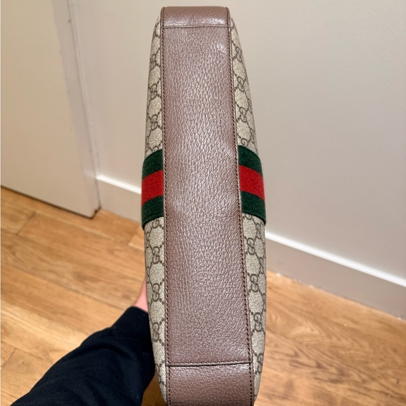 Gucci Ophidia GG Canvas Brown Leather Briefcase W/ Strap - Picture 7 of 12